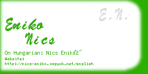 eniko nics business card